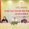 Đoàn Chủ tịch điều hành hội nghị. (Ảnh: Minh Đức/TTXVN)