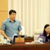 Chủ tịch Hội đồng Dân tộc của Quốc hội Y Thanh Hà Niê KĐăm phát biểu. (Ảnh: An Đăng/TTXVN)