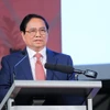 Thủ tướng Phạm Minh Chính phát biểu tại Diễn đàn Doanh nghiệp Việt Nam-Australia. (Ảnh: Dương Giang/TTXVN)