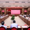 Toàn cảnh Hội nghị lần thứ 18 Ban Chấp hành Đảng bộ thành phố Hà Nội khóa XVII. (Ảnh: Văn Điệp/TTXVN)