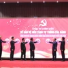 Các lãnh đạo Trung ương và Hà Nội nhấn nút phát động Cuộc thi. (Nguồn: Kinh tế và Đô thị)
