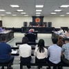 Quang cảnh phiên tòa. (Ảnh: Kim Anh/TTXVN)