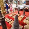 Sưu tập cột kinh Phật thời Đinh, lưu giữ tại Bảo tàng tỉnh Ninh Bình, được công nhận Bảo vật Quốc gia. (Ảnh: Thanh Tùng/TTXVN)