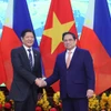 Thủ tướng Phạm Minh Chính hội kiến Tổng thống Philippines Ferdinand Marcos Jr.. (Ảnh: Dương Giang/TTXVN)