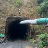 Đường hầm nơi 3 công nhân bị nạn. (Ảnh: TTXVN phát)