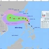 Hướng di chuyển của bão số 3. (Ảnh: TTXVN phát)