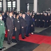 Đoàn Cộng hòa Cuba do đồng chí Esteban Lazo Hernández, Ủy viên Bộ Chính trị, Chủ tịch Quốc hội Chính quyền nhân dân Cuba làm Trưởng đoàn, viếng Tổng Bí thư Nguyễn Phú Trọng. (Ảnh: TTXVN)