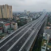 Đường Vành đai 2 trên cao thông xe sáng 11/1. (Ảnh: Tuấn Anh/TTXVN) 