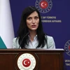 Ngoại trưởng Bulgaria Mariya Gabriel trong cuộc họp báo tại Ankara, Thổ Nhĩ Kỳ. (Ảnh: AFP/TTXVN)