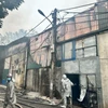 Hiện trường vụ cháy. (Ảnh Mạnh Khánh/TTXVN)