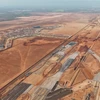 Đường cất hạ cánh và đường lăn, sân đỗ tàu bay tiếp giáp nhà ga hành khách sân bay Long Thành. (Ảnh: Công Phong/TTXVN)
