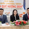 Ban tổ chức thông tin về Lễ hội. (Ảnh: Xuân Giao/TTXVN)