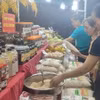 Gạo thơm Bắc Kạn được bày bán tại Hội chợ. (Ảnh: Phương Anh/TTXVN)