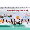 Màn trình diễn nghệ thuật đàn tính đặc sắc của các cô gái Tày huyện Bình Liêu tại khai Hội hoa sở. (Ảnh: Thanh Vân/TTXVN)