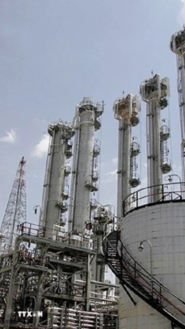 Quang cảnh lò phản ứng nghiên cứu nước nặng Arak ở huyện Khondab, tỉnh Markazi (Iran). (Ảnh: The Times of Israel/TTXVN)