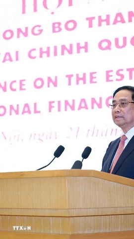 Thủ tướng Phạm Minh Chính phát biểu chỉ đạo. (Ảnh: Dương Giang/TTXVN)