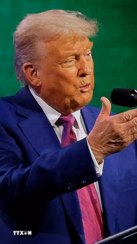 Tổng thống Mỹ Donald Trump. (Ảnh: ANI/TTXVN)