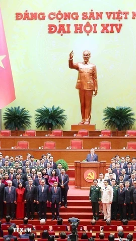 Thành công của Đại hội Đảng toàn quốc lần thứ XIV đã mang đến niềm tin và kỳ vọng lớn cho toàn dân tộc. Trong ảnh: Ban Chấp hành Trung ương Đảng khóa XIV ra mắt Đại hội (Hà Nội, 23/1/2026). (Ảnh: TTXVN)