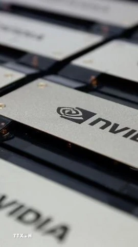 Siêu máy tính của Tập đoàn Nvidia. (Ảnh: Reuters/TTXVN)