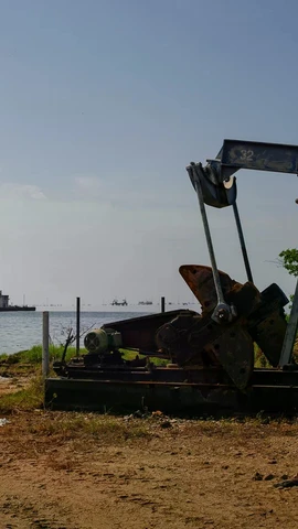 Một giàn khoan dầu trên hồ Maracaibo ở Cabimas, Venezuela. (Nguồn: Bloomberg)