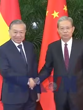 Tổng Bí thư, Chủ tịch nước Tô Lâm hội kiến Ủy viên trưởng Nhân đại toàn quốc Trung Quốc