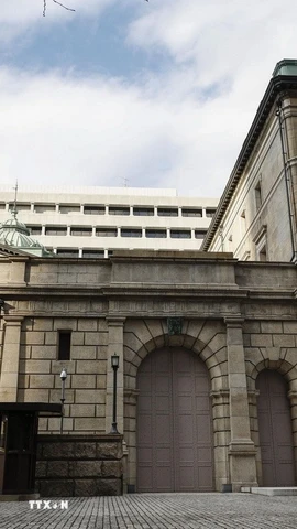 Trụ sở Ngân hàng trung ương Nhật Bản (BoJ) ở Tokyo. (Ảnh: Kyodo/TTXVN)