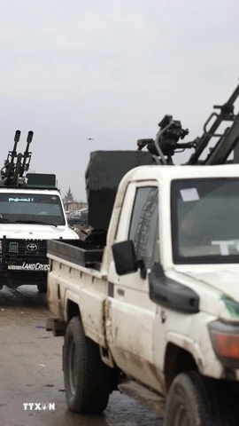 Lực lượng an ninh Syria được triển khai tại thành phố Aleppo. (Ảnh: THX/TTXVN)