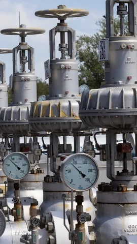 Cơ sở dự trữ khí đốt tự nhiên tại Zsana, Hungary. (Ảnh: THX/TTXVN)