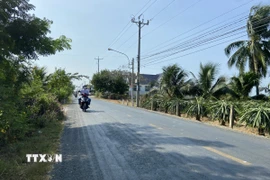 Không gian sạch đẹp tại xã An Lục Long, một trong 7 xã Nông thôn mới kiểu mẫu của tỉnh Long An đến thời điểm này. (Ảnh: Đức Hạnh/TTXVN)