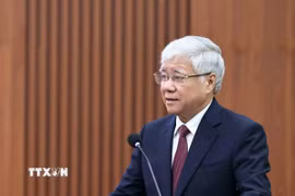 Chủ tịch Liên hiệp các tổ chức hữu nghị Việt Nam Phan Anh Sơn phát biểu. (Ảnh: An Đăng/TTXVN)