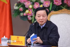 Phó Thủ tướng Trần Hồng Hà phát biểu chỉ đạo cuộc họp. (Ảnh: Văn Điệp/TTXVN)