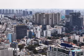 Bất động sản khu vực trung tâm Thành phố Hồ Chí Minh. (Ảnh: Hồng Đạt/TTXVN)
