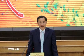 Quyền Bí thư Tỉnh ủy Nguyễn Thái Học. (Ảnh: Chu Quốc Hùng/TTXVN)