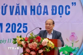 Phó Giám đốc Sở Văn hóa, Thể thao và Du lịch Thanh Hóa Lê Văn Nam. (Ảnh: Hoa Mai/TTXVN)