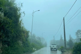Mưa dông ở vùng núi. (Ảnh: Vietnam+)