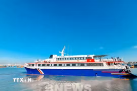Tàu cao tốc Thành phố Hồ Chí Minh đi Côn Đảo. (Ảnh: Bnews/TTXVN)