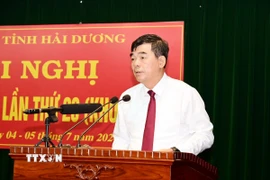 Trưởng ban Tổ chức Tỉnh ủy Hải Dương Nguyễn Hồng Sơn. (Ảnh: Mạnh Tú/TTXVN)