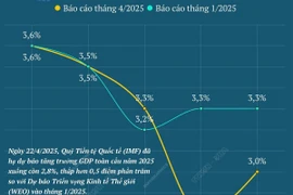 IMF hạ dự báo tăng trưởng toàn cầu trong năm 2025 và năm 2026