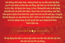 Cấp ủy các cấp tập trung 3 vấn đề chính để tiến hành tốt Đại hội Đảng bộ các cấp