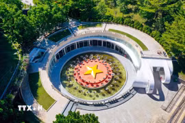 Khu tưởng niệm chiến sỹ Gạc Ma tại xã Cam Hải Đông, huyện Cam Lâm, tỉnh Khánh Hòa. (Ảnh: Trần Lê Lâm/TTXVN)