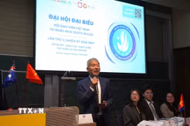 Ông Nguyễn Thanh Tùng, Tổng Lãnh sự Việt Nam tại Sydney, phát biểu tại Đại hội. (Ảnh: Lê Đạt/TTXVN)