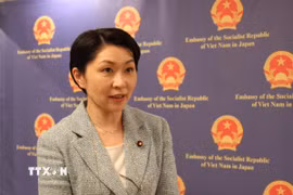 Chủ tịch Liên minh nghị sỹ hữu nghị Nhật Bản-Việt Nam, Hạ nghị sỹ Obuchi Yuko. (Ảnh: Phạm Tuân/TTXVN)