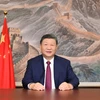Chủ tịch Trung Quốc Tập Cận Bình phát biểu chào đón năm mới 2026 tại Bắc Kinh ngày 31/12/2025. (Ảnh: THX/TTXVN)
