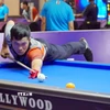 Cơ thủ Dương Thành Luân thi đấu tại Giải Billiards Carom 3 băng quốc tế SCTV Cup 2025. (Ảnh: Trung Tuyến/TTXVN)