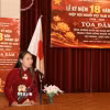 Bà Lê Thương, Chủ tịch Hiệp hội Người Việt Nam vùng Kansai phát biểu tại lễ kỷ niệm. (Ảnh: Nguyễn Tuyến/TTXVN)