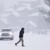 (Tư liệu) Tuyết phủ trắng xóa tại Mammoth Lakes, California, Mỹ. (Ảnh: AFP/TTXVN)