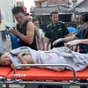 Cháu K. đã được sơ cứu kịp thời và chuyển lên cơ sở y tế tuyến trên để điều trị, theo dõi. (Ảnh: TTXVN phát)