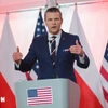 Bộ trưởng Quốc phòng Mỹ Pete Hegseth. (Ảnh: PAP/TTXVN)