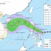 Dự báo hướng di chuyển của bão Fengshen. (Ảnh: TTXVN phát)