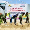 Lễ khởi công làm Nhà nhân ái cho người dân trên địa bàn các bản Tân Mai và Xói Voi, xã Nhôn Mai, tỉnh Nghệ An. (Ảnh: TTXVN phát)